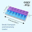 Weekly Pill Organizer | 2 Times a Day AM/PM Medicine Box | Color-Coded Pill Case with Easy-Open, See-Through Lids | BPA-Free, Travel Friendly, Twice-a-Day Pill Box for 7 Days Vitamins &amp; Tablets (7 Days - AM/PM)