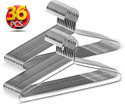 WEENSY Steel Space Saving Steel Coat Pack of 36 Hangers For Coat (Silver) Plastic Shirt Pack of 36 Hangers For  Shirt