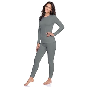 weerti thermal underwear for women long johns with fleece lined long underwear set cold weather pajamas top bottom