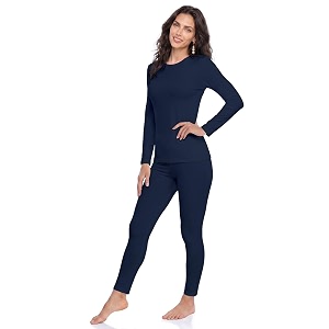 weerti thermal underwear for women long johns with fleece lined long underwear set cold weather pajamas top bottom