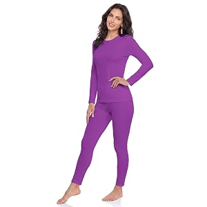 weerti thermal underwear for women long johns with fleece lined long underwear set cold weather pajamas top bottom