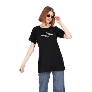 WEET Womens Relaxed Fit Long Length T-Shirt