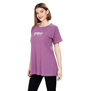 WEET Women Long Length Cotton T-Shirt