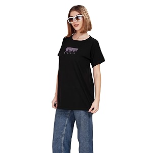 WEET Women Long Length Cotton T-Shirt