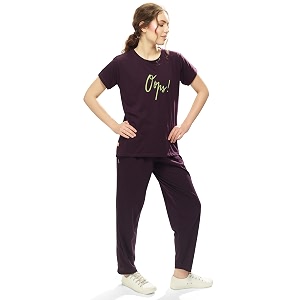 weet women printed co-ord set track suit