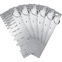 Weewooday 6 Pcs Metal Thickness Gauge Tool Welding Stainless Steel Sheet