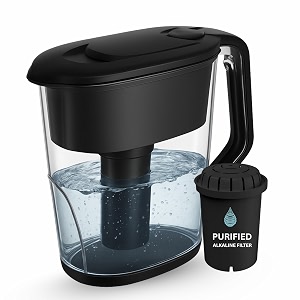 water purifiers amp filters  alkaline pitcher jug 25l amp advanced tapshower filter  ph balancing hard water softener removes impurities  home kitchen amp office use alkaline