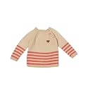 Wegmans Kids Winter Wear Dress Beige OrangeRed Handmade Woolen Full Sleeve Sweater for Baby Boys (18-24 Months)