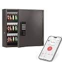 WeHere 90 Key Lock Box Wall Mount, Smart Key Cabinet with Keypad for Office