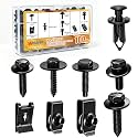 weideer 100PCS M4.2 M6 M8 Universal Fender Liner Screw U Nut Kit,Engine Splash Shield Hex Head Screw U Clips,Push Retainer Fastener Rivet Clips