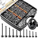 weideer 1220pcs Self Tapping Screws for Metal, 410 Stainless Steel,#8#10