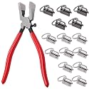 Weideer 15 Set Key Fob Hardware with Plier for Wristlet Key Fobs/Lanyards/Chains - K-082-15