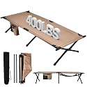 WEIDIORME Portable Camping Cot for Outdoor Sleep (Taupe)
