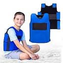 Ted Kangaroo Weighted Vest for Kids Sensory Compression Vest Deep Pressure Comfort (Blue)