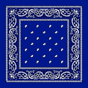 unisex cotton bandanahead wrapwristbandface coverhandkerchief for men and women multi 50  50cm blue 1