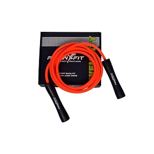 weighty heavy ball bearing 10 mm pvc jump rope 11 lb weighted adjustable boxers skipping rope for men and women strength and training 10 ft orange - black