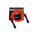 Weighty Heavy Ball Bearing 10 MM Pvc Jump Rope 1.1 LB Weighted Adjustable Boxers Skipping Rope For Men And Women Strength And Training 10 FT (Orange - Black)