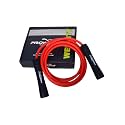 Weighty Heavy Ball Bearing 10 MM Pvc Jump Rope 1.1 LB Weighted Adjustable Boxers Skipping Rope For Men And Women Strength And Training 10 FT (Red - Black)