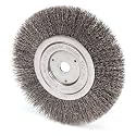 Weiler 02335 7" Wolverine Medium Face Bench Grinder Wheel, .014" Crimped Steel Wire Fill, 5/8" Arbor Hole, Made in the USA