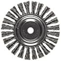 Weiler 08075 6" Standard Twist Knot Wire Wheel, .0118" Steel Fill, 5/8"-1/2" Arbor Hole, Made in the USA