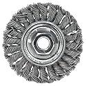 Weiler 08105 6" Standard Twist Knot Wire Wheel, .023" Steel Fill, 5/8"-1/2" Arbor Hole, Made in the USA