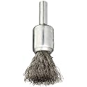 Weiler 10014 1/2" Crimped Wire End Brush, .0104" Stainless Steel Fill, Made in the USA