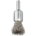 Weiler 10015 1/2" Crimped Wire End Brush, .014" Stainless Steel Fill, Made in the USA (Pack of 10)