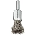 Weiler 10015 1/2" Crimped Wire End Brush, .014" Stainless Steel Fill, Made in the USA