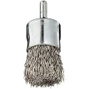 Weiler 10023 1" Crimped Wire End Brush, .014" Stainless Steel Fill, Made in the USA