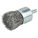 Weiler 10024 1" Crimped Wire End Brush, .020" Stainless Steel Fill, Made in the USA (Pack of 10)
