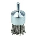 Weiler 10032 1-1/8" Knot Wire End Brush, .020" Stainless Steel Fill, Made in the USA