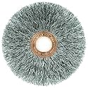 Weiler 15573 3" Crimped Wire Wheel, .014" Steel Fill, 1/2"-3/8" Arbor Hole, Made in the USA