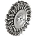 Weiler 17687 4" Stem-Mounted Knot Wire Wheel, .014" Steel Fill, 1/4" Stem, Made in the USA (Pack of 5)