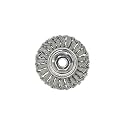 Weiler 17687 4" Stem-Mounted Knot Wire Wheel, .014" Steel Fill, 1/4" Stem, Made in the USA