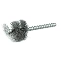 Weiler 21088 1-1/8" Power Tube Brush, 0.008" Stainless Steel Wire Fill, 1" Brush Length, Made in the USA (Pack of 10)