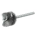 Weiler 21089 1-1/4" Power Tube Brush, 0.008" Stainless Steel Wire Fill, 1" Brush Length, Made in the USA (Pack of 10)