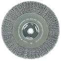 Weiler 36206 Wolverine 8" Crimped Wire Wheel, .014" Steel Fill, Wide Face, 5/8" Arbor Hole, Made in The USA