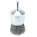Weiler 36248 Wolverine 1" Crimped Wire End Brush, .014" Steel Fill, 1/4" Stem, Made in the USA (Pack of 10)