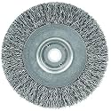 Weiler 36262 Wolverine 4" Crimped Wire Wheel.014 Steel Fill, Narrow Face, 1/2"-3/8" Arbor Hole, Made in the USA (Pack of 2)