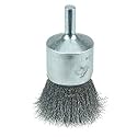 Weiler 36284 Wolverine 1" Crimped Wire End Brush, .006" Steel Fill, 1/4" Stem, Made in The USA (Pack of 10)