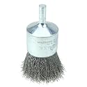Weiler 36285 Wolverine 1" Crimped Wire End Brush, .006" Stainless Steel Fill, 1/4" Stem, Made in the USA (Pack of 10)