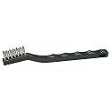 Weiler 44806 0.006" Wire Size, 7-1/2" X 1/2" Block Size, 3 X 7 No. Of Rows, 302 Stainless Steel Bristles, Economy Small Hand Scratch Brush With Plastic Handle