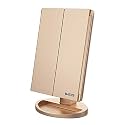 WEILY Lighted Makeup Mirror 1x/2x/3x Magnifying Trifold Mirrors