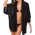 WEIYAN Women's Tops Loose Chiffon Kimono Cardigan Beach Swim Cover up Blouse