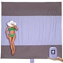 WEKAPO Beach Blanket Sandproof Waterproof, Extra Large Beach Mat, Oversized &amp; Compact Sand Free, Quick Drying Beach Essentials for Vacation, Cruise, Picnic &amp; Camping with Stakes