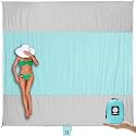 WEKAPO Beach Blanket Sandproof Waterproof, Extra Large Beach Mat, Oversized &amp; Compact Sand Free, Quick Drying Beach Essentials for Vacation, Cruise, Picnic &amp; Camping with Stakes