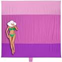 WEKAPO Beach Blanket Sandproof Waterproof, Extra Large Beach Mat, Oversized &amp; Compact Sand Free, Quick Drying Beach Essentials for Vacation, Cruise, Picnic &amp; Camping with Stakes