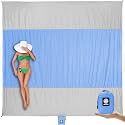 WEKAPO Beach Blanket Sandproof Waterproof, Extra Large Beach Mat, Oversized &amp; Compact Sand Free, Quick Drying Beach Essentials for Vacation, Cruise, Picnic &amp; Camping with Stakes