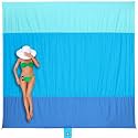 WEKAPO Beach Blanket Sandproof Waterproof, Extra Large Beach Mat, Oversized &amp; Compact Sand Free, Quick Drying Beach Essentials for Vacation, Cruise, Picnic &amp; Camping with Stakes