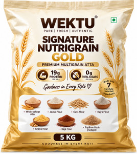 wektu signature nutrigrain gold premium high fibre multigrain atta 5 kg
